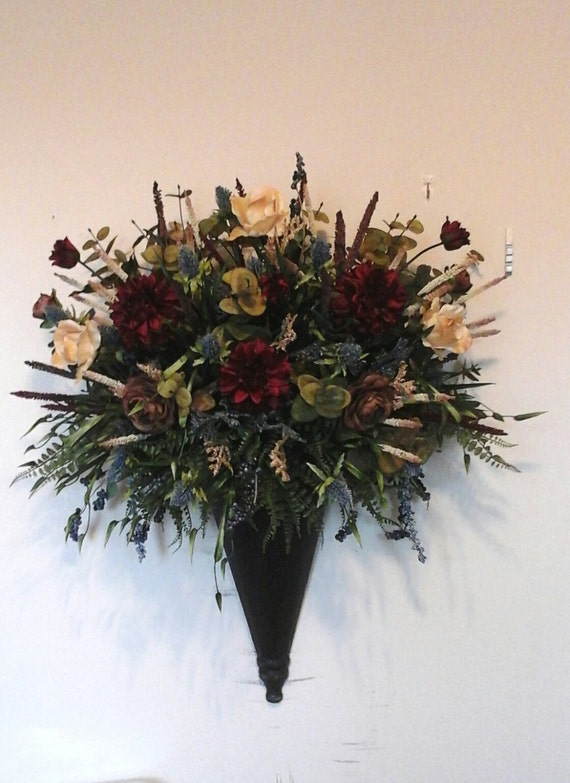 Floral Wall Sconce Wall Arrangement SHIPPING INCLUDED Floral Wall Sconce Wall Arrangement SHIPPING INCLUDED on Pocket Wall Sconce For Flowers id=69213