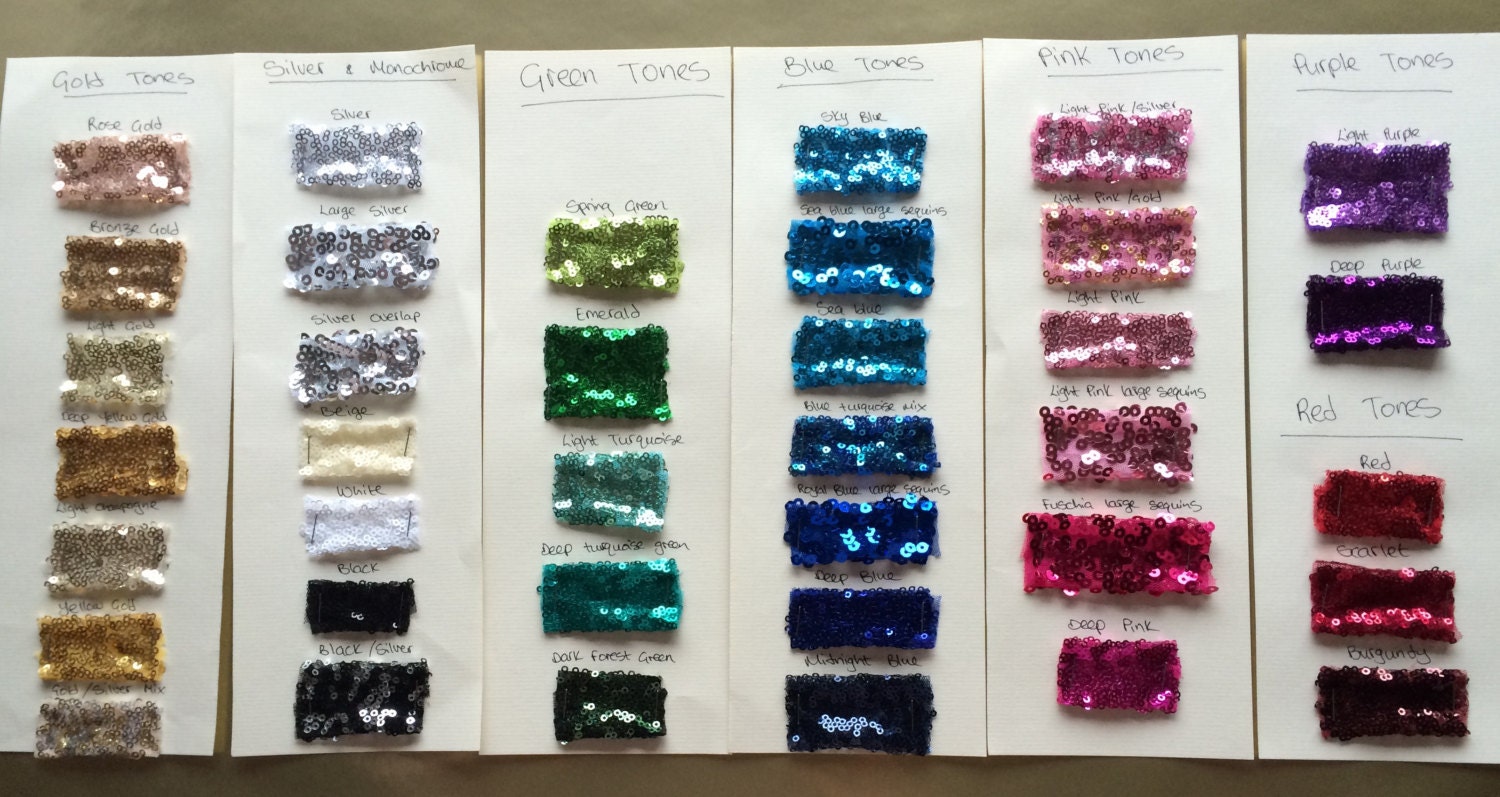 Sequin fabric samples choose the colors you like by TheodoraJames