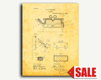 Patent Art - Lounge  Patent Wall Art Print