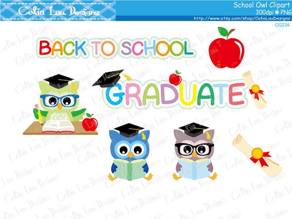 back to school owl clipart - photo #34