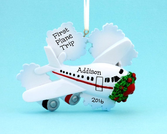 Airplane Personalized Ornament Pilot by OrnamentsInTheGreen