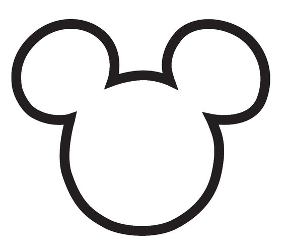 Disney Mickey Mouse Ears Outline Border Vinyl by SkullsNSketches