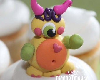 Polymer Clay Monster, Sculpture, Character, Collectible, Cake Topper, Adults, Children, Kids, Celebrations, Birthdays, Holidays