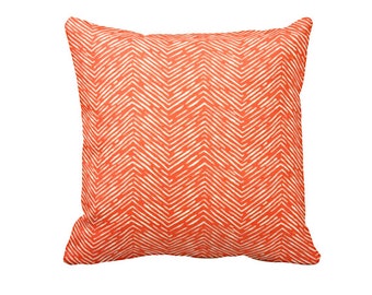 7 Sizes Available: Decorative Throw Pillow Orange Throw Pillow Orange Pillow Herringbone Pillow 22x22 Pillow Throw Pillow Cover