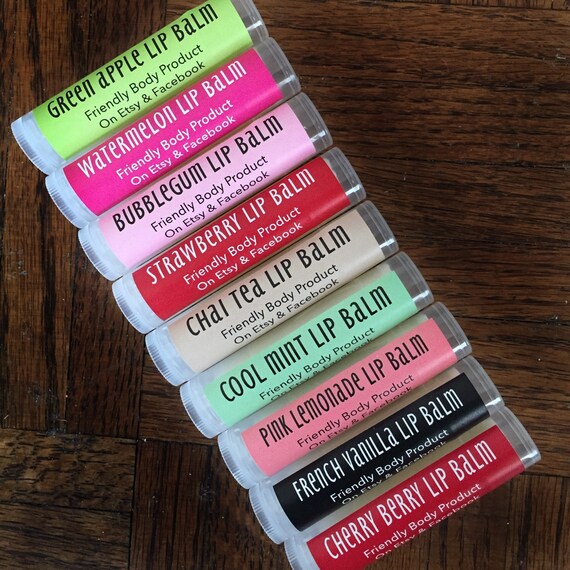 Lip Balms 6 Beeswax Lip Balm Soy Wax by FriendlyBodyProduct