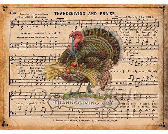 Items similar to THANKSGIVING DIGITAL COLLAGE ...