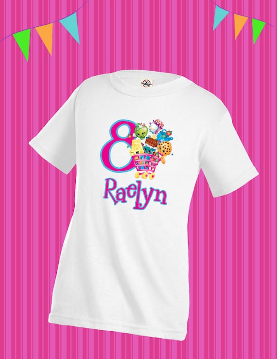 Personalized Birthday Shopkins Shirts