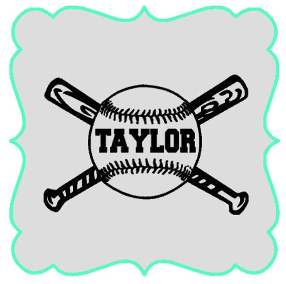 Customized Baseball Helmet Decal by SassandSequins2 on Etsy