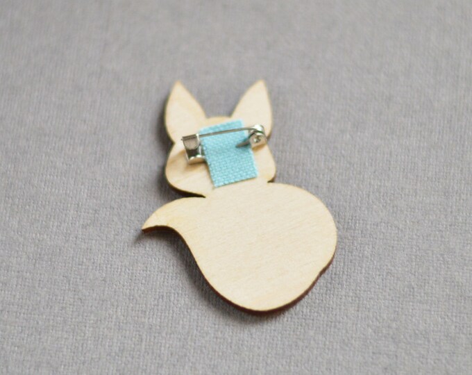 Bohemian Fox // Wooden brooch is covered with ECO paint // Laser Cut // 2016 Best Trends // Fresh Gifts // Swag Boho Style // ECO // Natural
