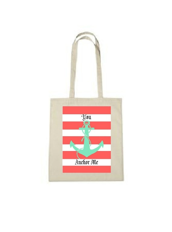 Items similar to Anchor tote bag, you anchor me Natural color 100% ...