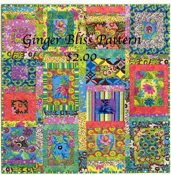 Amy Butler Ginger Bliss Quilt Kit 28 Fat by NancysNeedfulThings