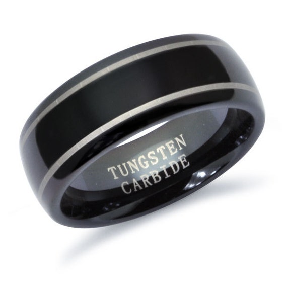 8mm Tungsten Ring FREE ENGRAVING Personalized Custom Engrave
