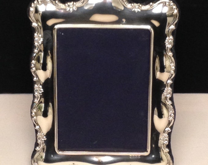 Storewide 25% Off SALE Vintage English Carr's Of Sheffield Sterling Silver Louis Style Picture Frame (2) Featuring Elegant Royal Crown Garla