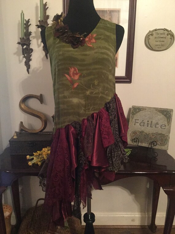 Items similar to Fairy Floral Tunic Fairy Woodland Top Fairy Costume ...