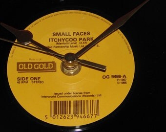 Small faces itchycoo park 7" vinyl record clock