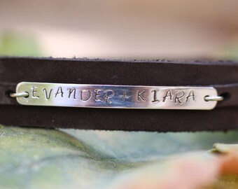 Personalized Leather Bracelet-Mens personalized-Engraved Bracelet For Men-Mens minimalist Bracelet-Men Bracelet-Mens gift-Personalized gift