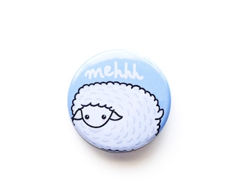 Sheep Buttons-Buttons-Pins-Button Pins-Button Badges-Cute Buttons-Cute Pins-Cute Badges-Sheep Pins-Farm Animal Pins-Farm Animal-Sheep go meh