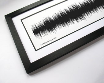 Tears in Heaven - Music Art Sound wave Print - Song Lyric Art, Band Poster
