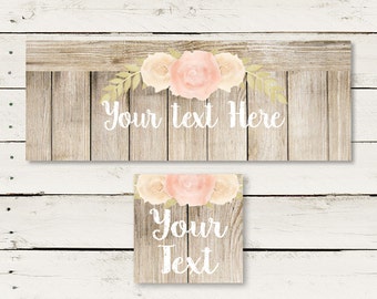 Country chic, Facebook timeline cover, Facebook banner, custom banner, floral, pink, rustic