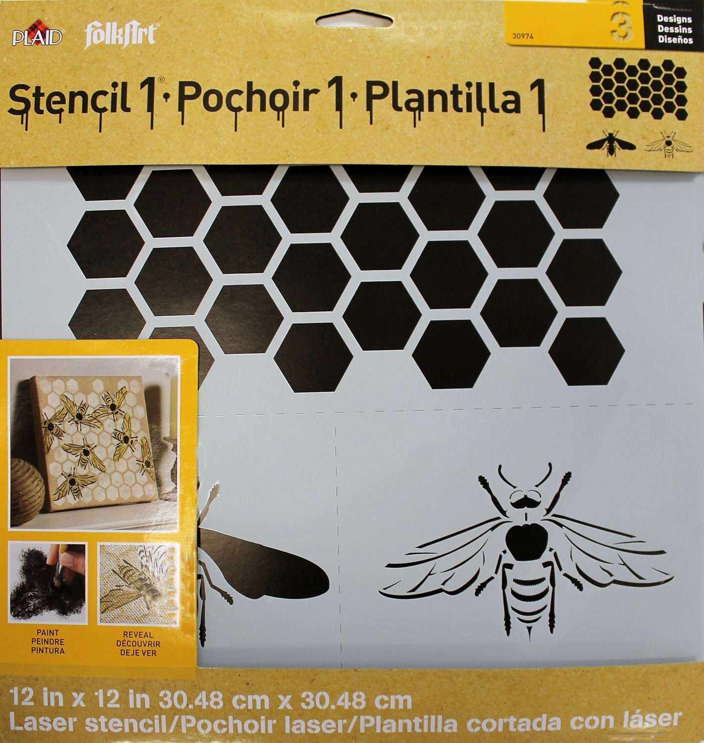 honey bee template stencil guide quilt paint glass etching