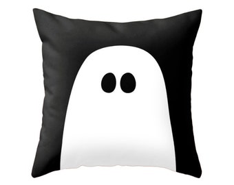 Ghost pillow Ghost cusnion Halloween pillow Halloween cushion Halloween decor halloween home halloween throw pillow by Latte Design
