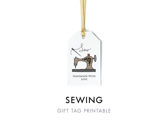 Sewing Tag Template Handmade With Love Hand sewn Handmade