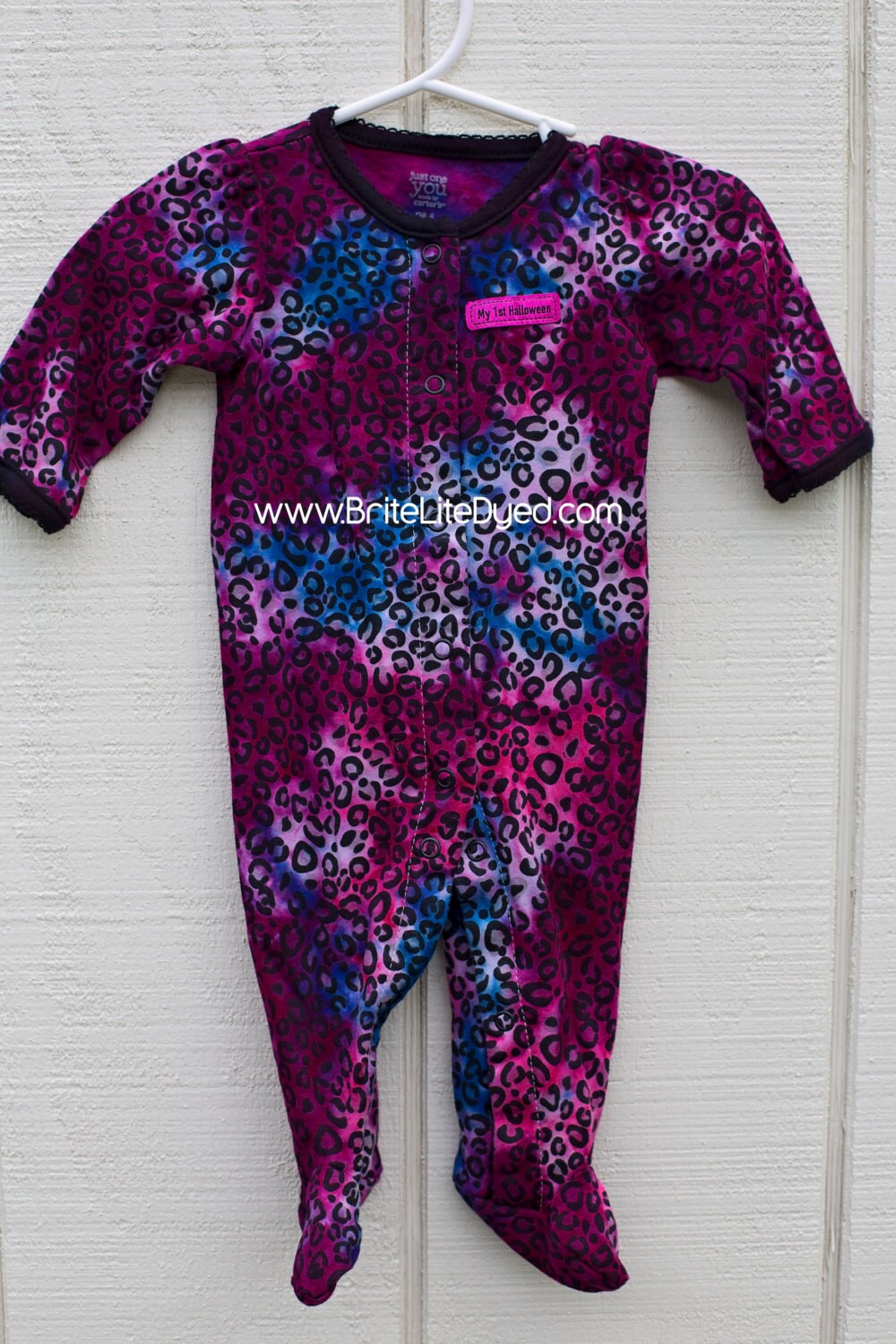 Tie Dye Baby Pajamas 3 Months Tie Dyed Tiedye by BriteLiteDyed
