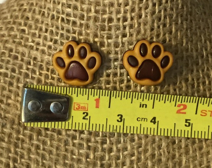 Puppy paw earrings (large)