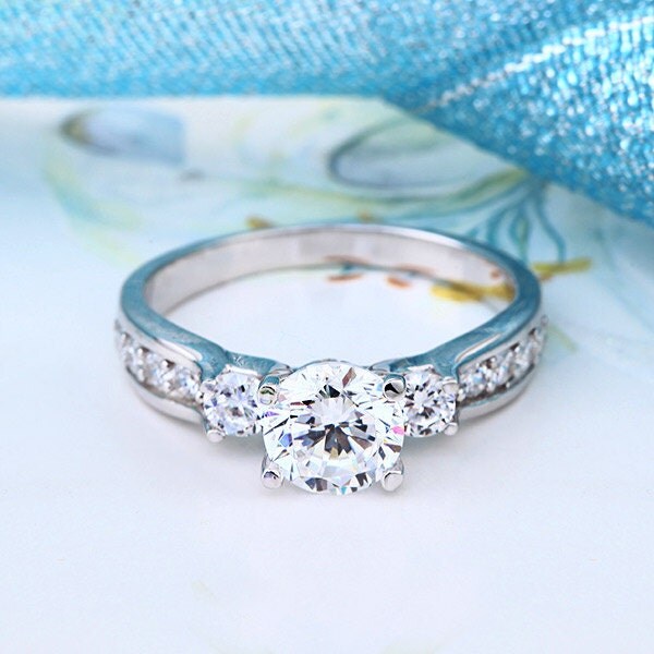 Lab Created Diamond Wedding Promise Ring Fine 925 by OneCaratGems