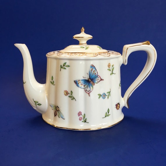 Skye McGhie Garden Whisper Butterfly 5 cup Porcelain Teapot
