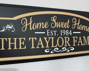 New home housewarming gift- First home gift-new home sign-new homeowner-wall hanging-home sweet home wood sign-house warming-home decor