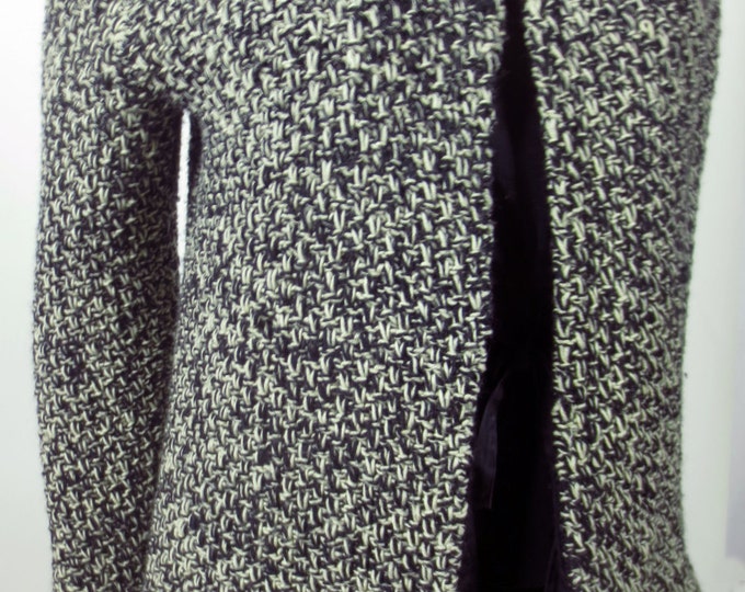 60s Mad Men chunky knit fully fashioned bias boucle jacket