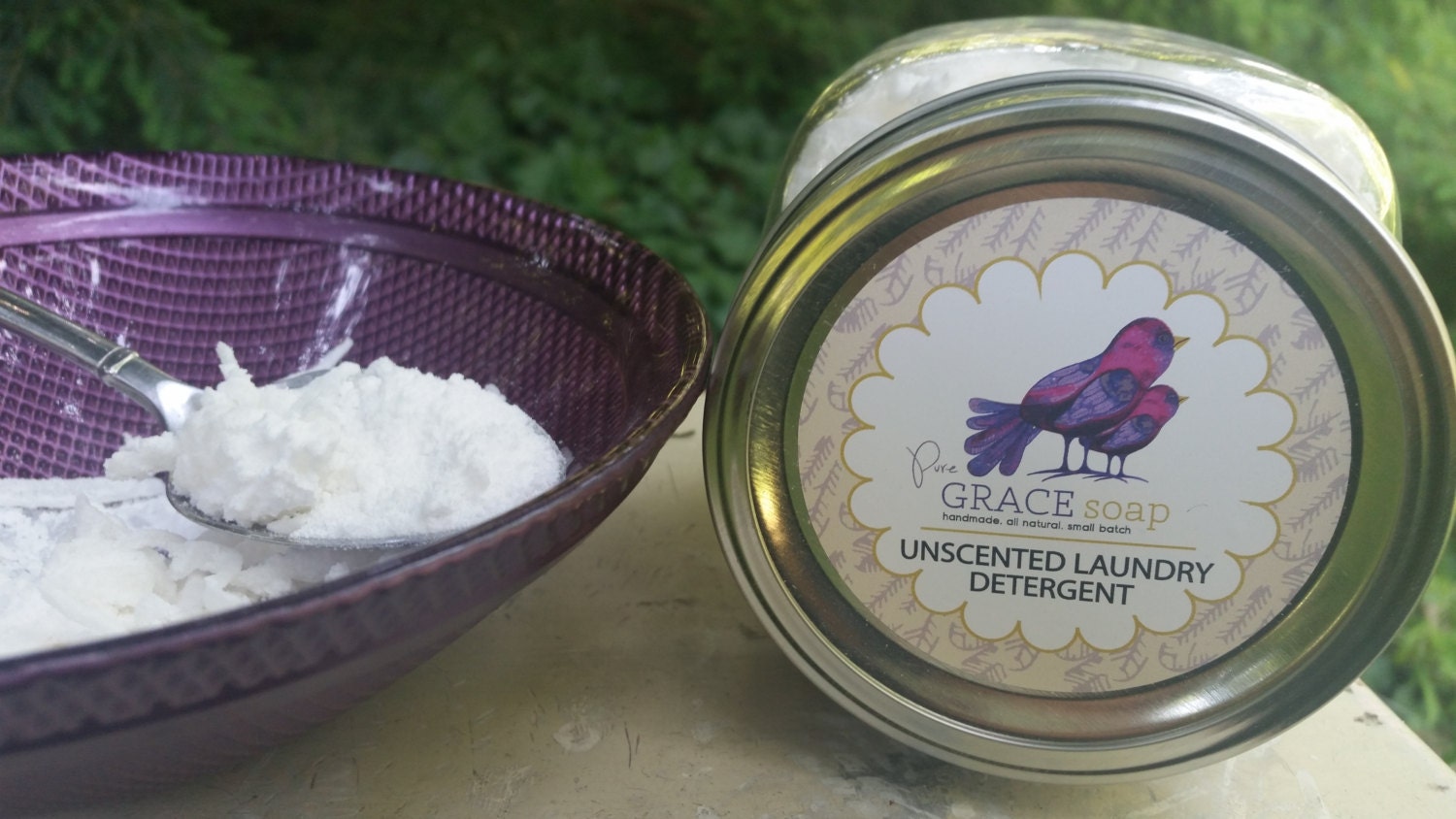Homemade Unscented Laundry Detergent 15 Loads Glass Jar