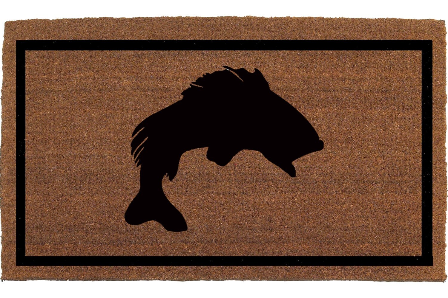 Creative Co-Op Natural Coir Doormat With Hello Beautiful