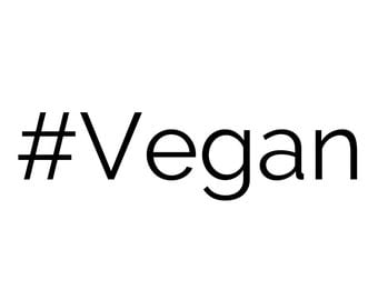 Hashtag Vegan Sticker Vinyl Decal