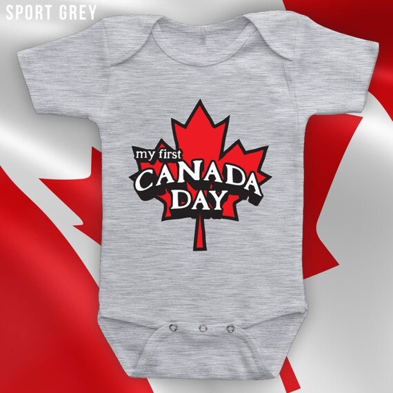 My First Canada Day kids tshirt baby onesie baby bodysuit