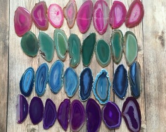 Agate Place Cards 2.5"-3.5" Blank Geode Wedding Crystals Placecards Bulk Agate Slices Wholesale geodes wholesale agate