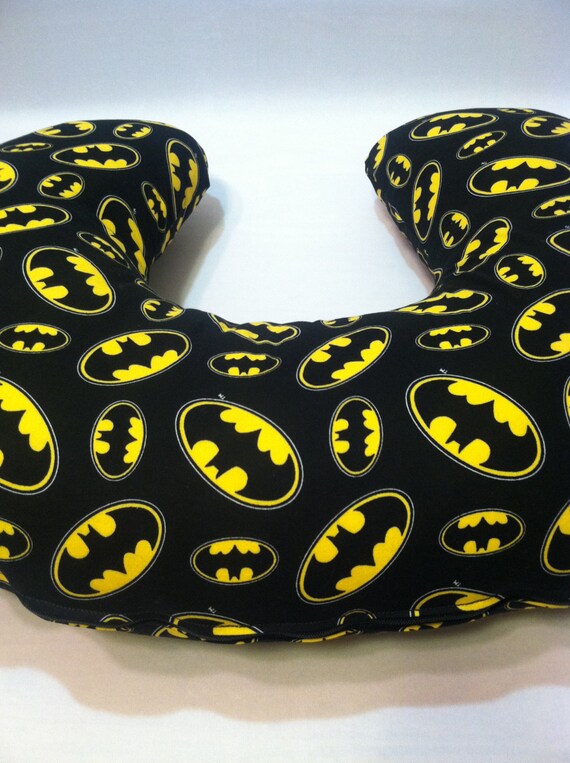 Batman Nursing Pillow Cover Boppy Cover Baroo by CaseysConcoctions