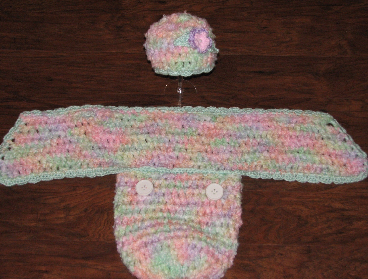 CROCHET PATTERN Crochet Baby Swaddler Cocoon and Hat Set in