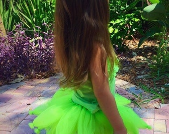 Fairy tutu, fairy costume, birthday tutu, green tutu, photo prop, tinkerbell tutu, Halloween tutu
