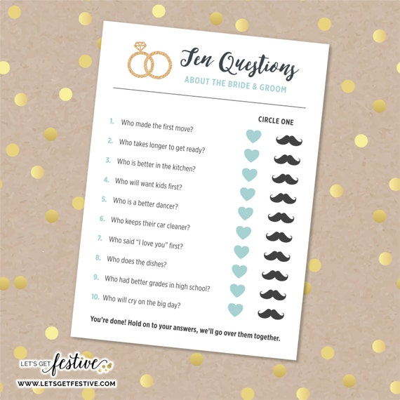 Ten Questions About the Bride & Groom Bridal by LetsGetFestive