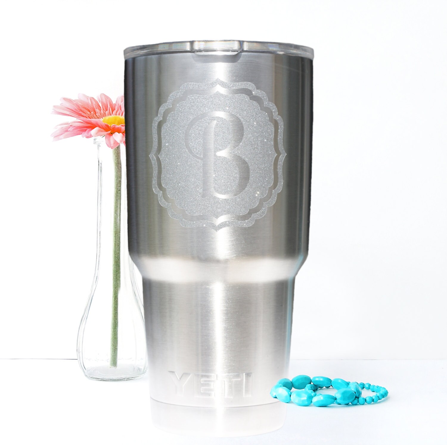 Yeti Decal Monogram Decal Yeti Tumbler Decal Yeti