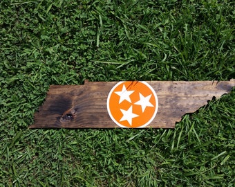 Wood signs, Tennessee sign, Tennessee state flag, University of Tennessee Wood sign, Tennessee home sign, TN shaped sign