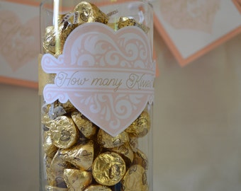 How Many Kisses Game - Bridal Shower Game