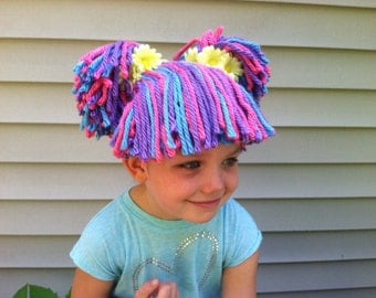 Kids wig, Toddler costume, Childrens cosplay, Pretend play, Dress up, Kids costume, Cabbage patch hat, Cabbage patch kids, Cabbage patch wig