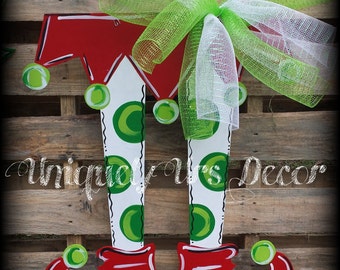 Elf Feet Door Hanger, Christmas Door Hanger, Door Hanger