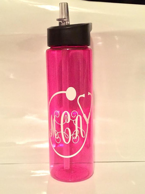 Nursing Monogram Water Bottle