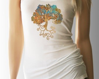 Tree of Life. Yoga. Yoga Tank. Yoga Shirt. Yoga Clothes. Yoga Clothing. Yoga Top. Yoga Tank Top. Yoga T Shirt. Yoga TShirt. Workout Shirt.