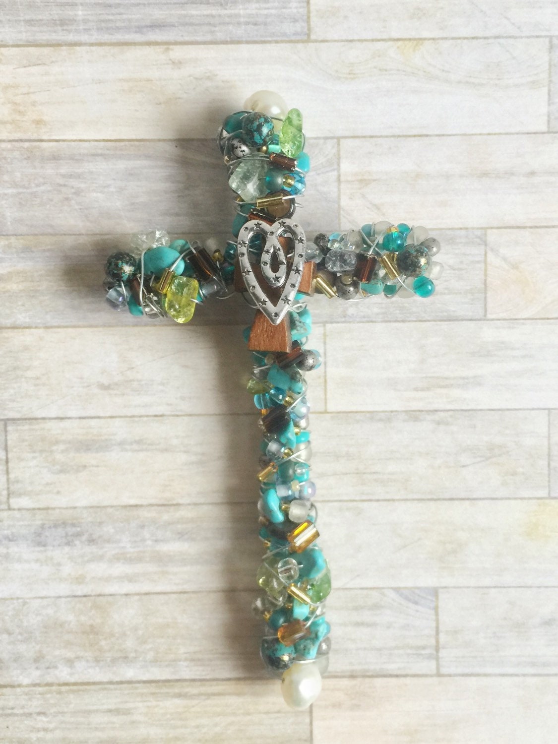 Christian Wedding Cross Bridal Bouquet Charm Prayer Cross