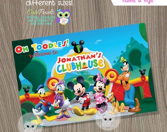 Mickey Mouse Backdrop, Mickey Mouse Birthday Banner, Mickey Mouse Clubhouse, Mickey Mouse Sign, Mickey Mouse Poster, Mickey Mouse Photo Back